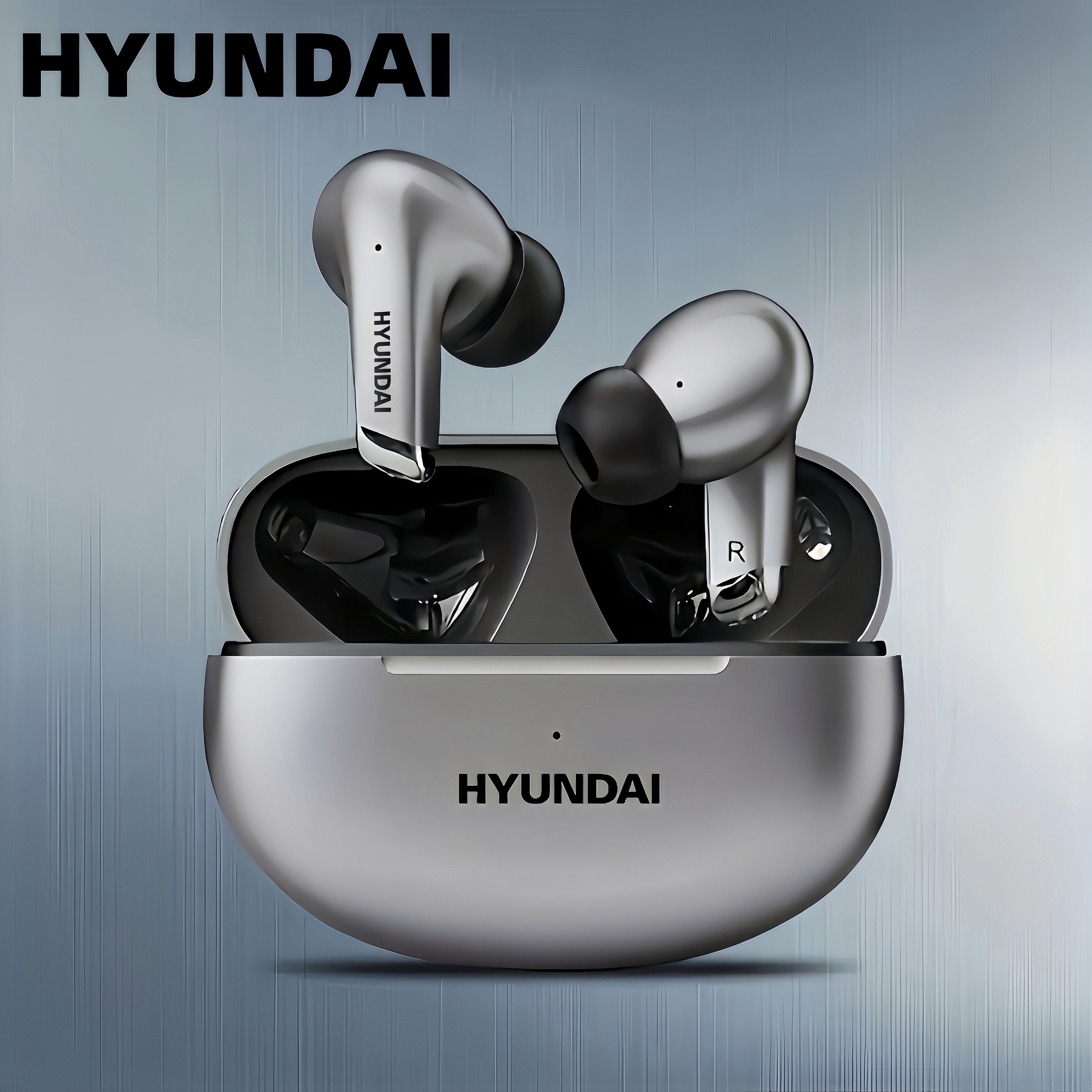 HYUNDAI 2025 Wireless Wireless Earbuds - Low Latency, Long Battery Life, Sound Isolation, with Mic for Gaming, Sports, and Music