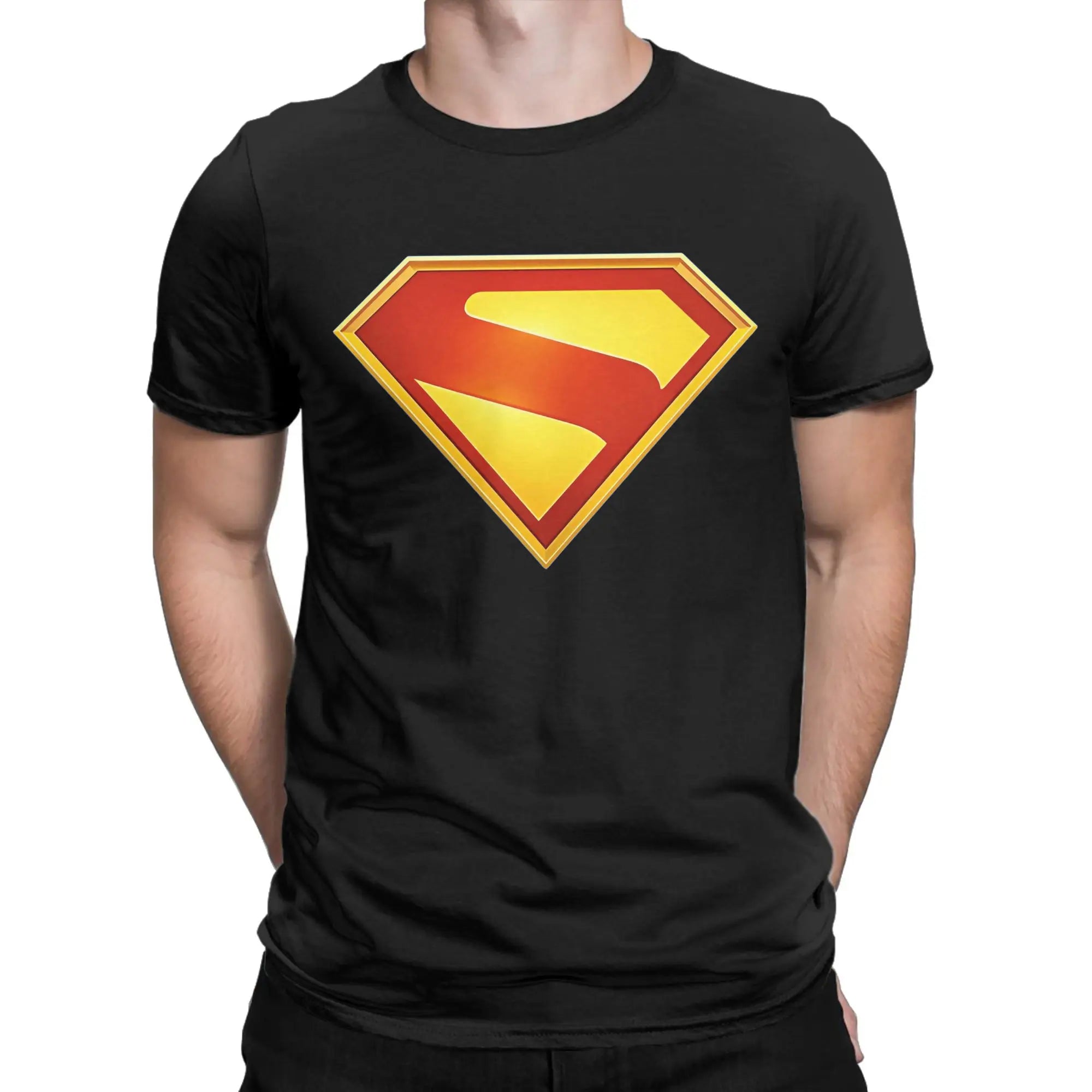 Superman (2025 Movie) S-Shield Logo T-Shirt – Pure Cotton Round Neck Tee for Men and Women