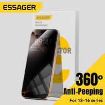 2-Pack Privacy Screen Protector for iPhone 16/15/14/13/13 Pro – Anti-Spy Tempered Glass, 360° Anti-Peeping, Anti-Scratch, Case Friendly, Dust-Proof, Durable Protection