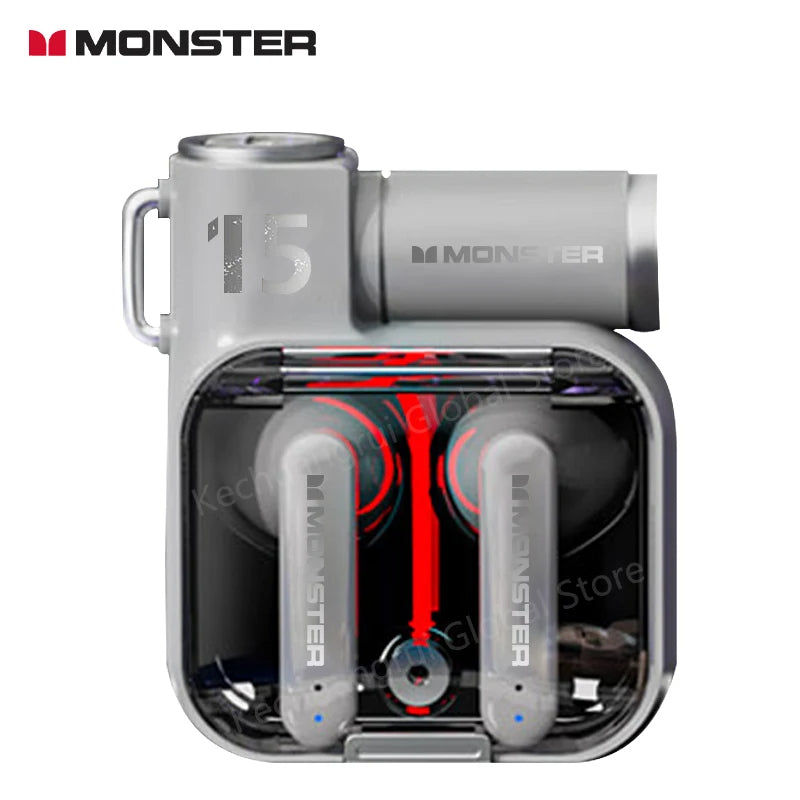 Monster XKT15 Wireless Gaming Earbuds – Bluetooth 5.3 TWS Headphones with Noise Reduction & Unique Gamer Design
